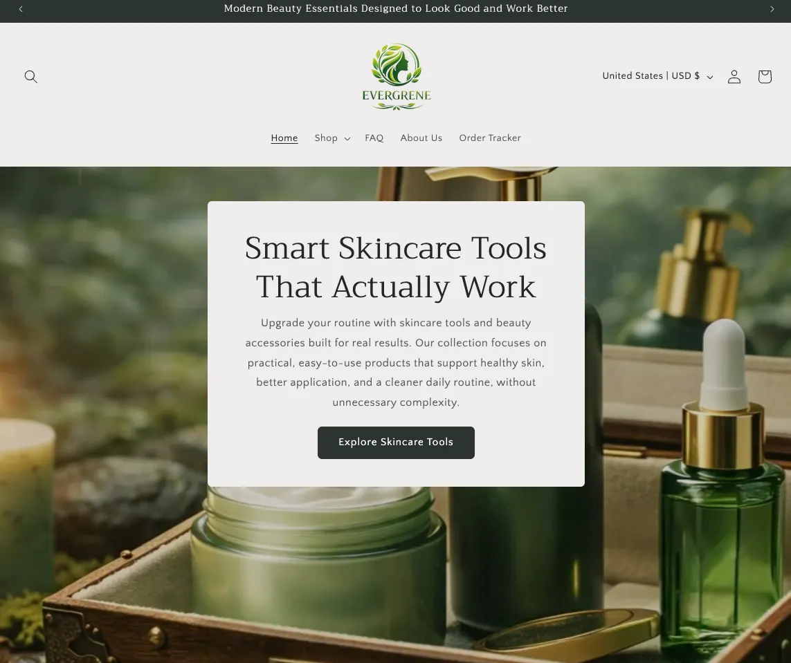 EVERGRENE.ONLINE website example