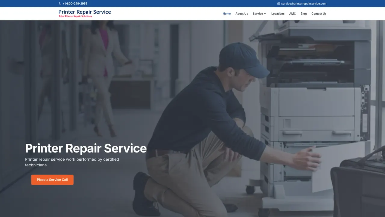 Printer Repair Service website example